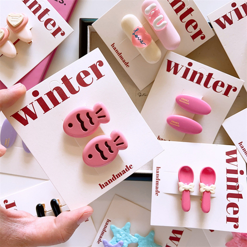 Набор заколок для волос "Winter", Pink