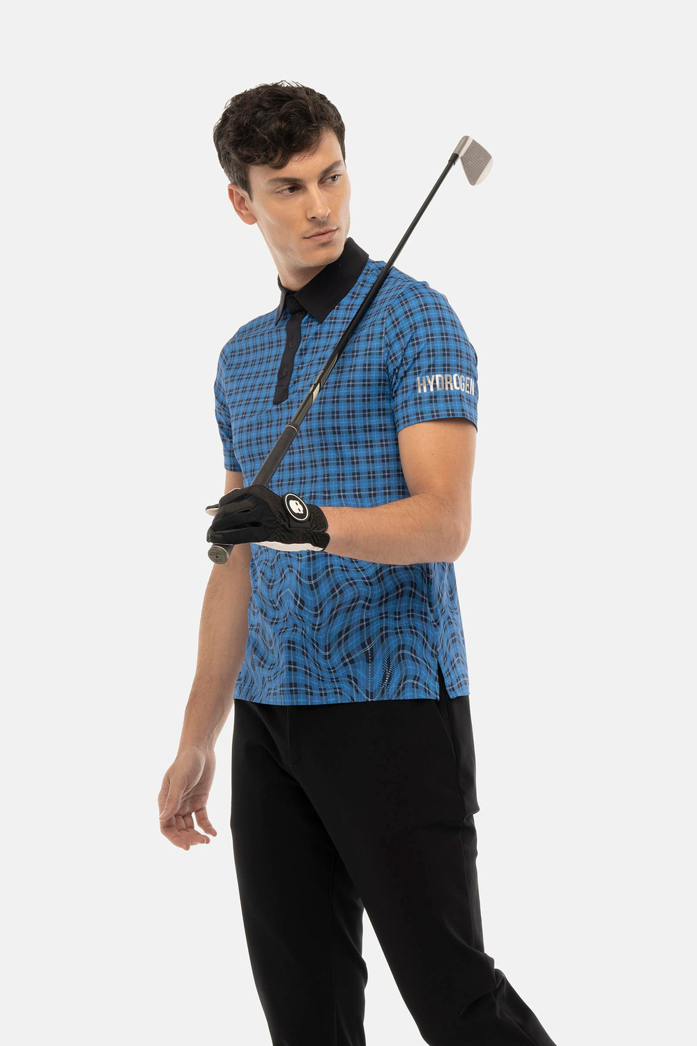 Мужское поло Hydrogen LIQUIFY CHECK TECH POLO (GL0016-013)