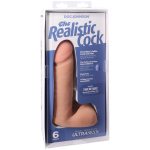 Фаллоимитатор реалистик с мошонкой на присоске Ultra Skin 6 Realistic Cock Doc Johnson