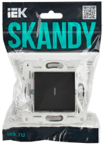 SKANDY Выключатель 1-клавишный проходной с индикацией 10А SK-V08T титан IEK