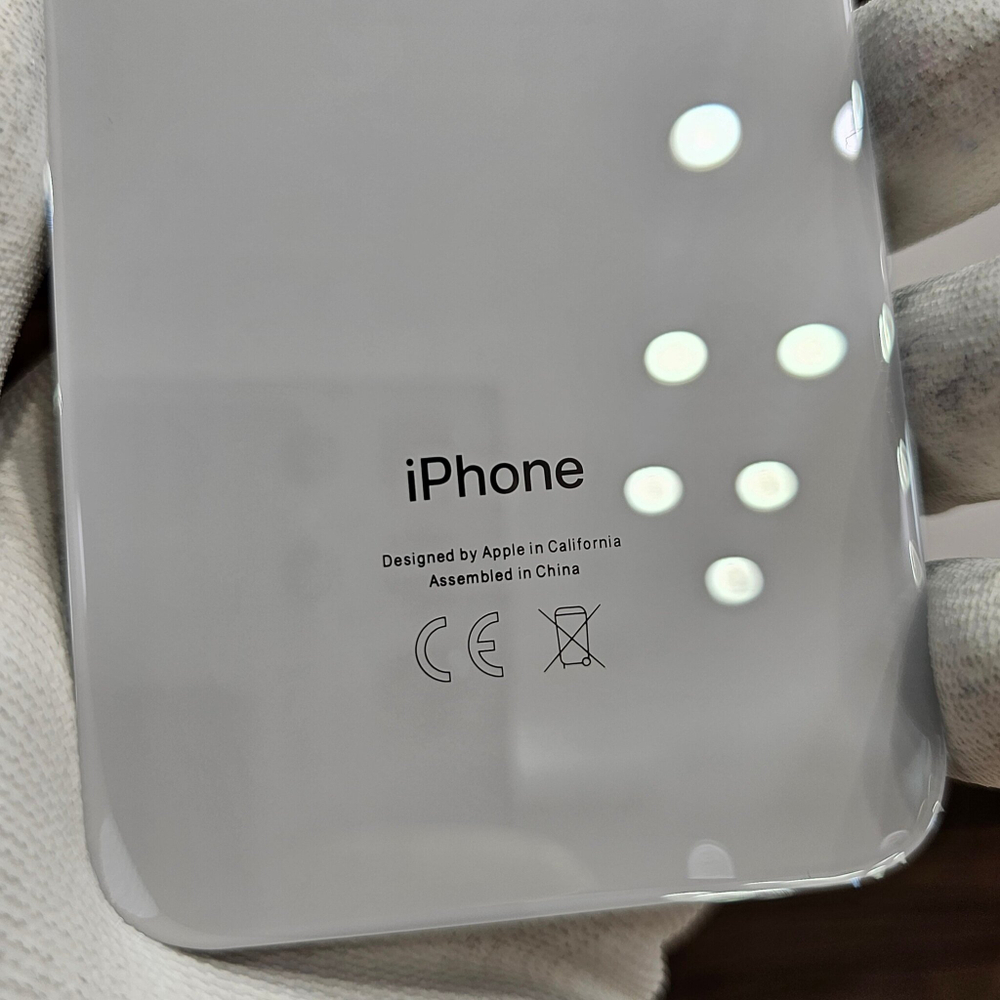Крышка для iPhone X - задняя стеклянная панель "премиум качество" (белого цвета)