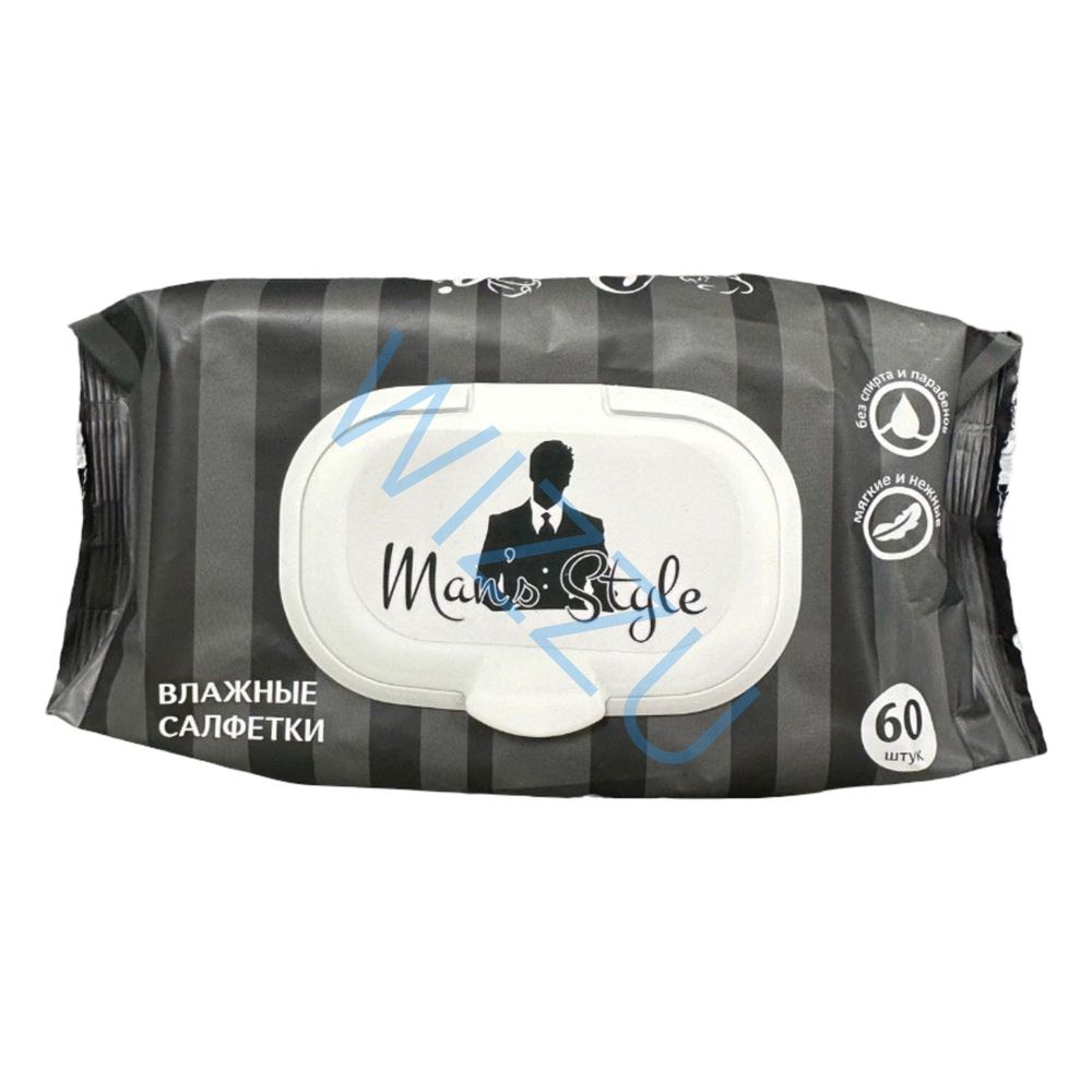 72524 Влажные салфетки BAMBINI "Man s Style" универсальные с клапаном 60 шт/16 в уп.