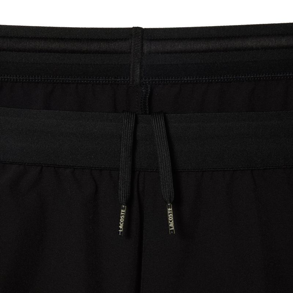 Мужские теннисные шорты Lacoste Sweatsuit Ultra-Dry Regular Fit Tennis Shorts - черный
