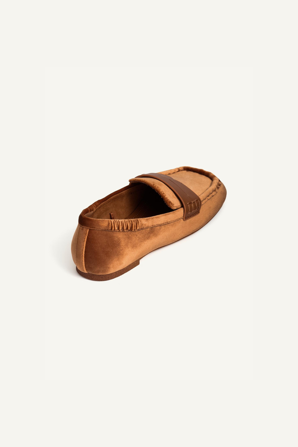 ZARA ВЕЛЮРОВЫЕ МОКАСИНЫ - LIMITED EDITION, ПЕСОЧНЫЙ