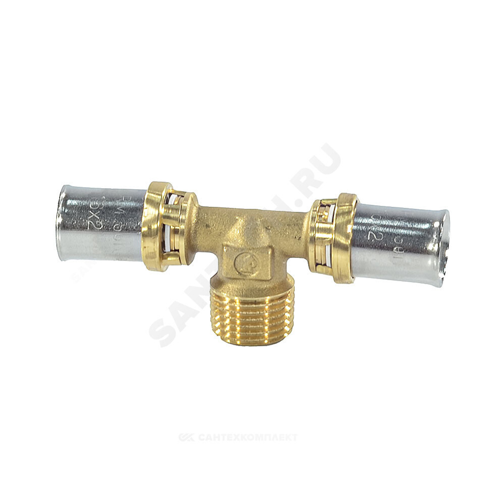 Тройник для МП/PE-X труб латунь пресс Дн 20х1/2"х20 НР RM153 Giacomini RM153Y037