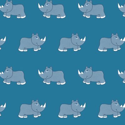 buy baby fabric zoo african animals rhinos blue