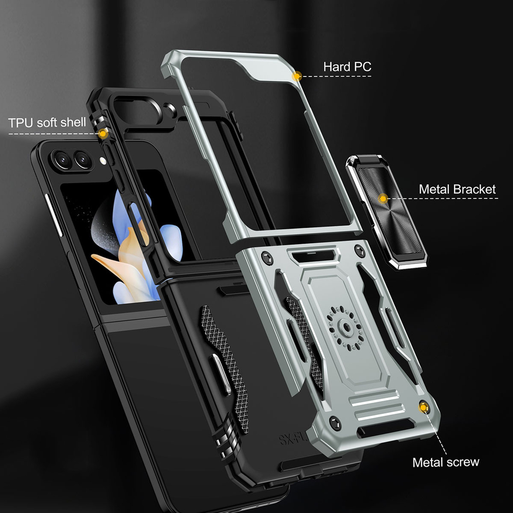 Чехол Safe Case с кольцом и защитой камеры для Samsung Galaxy Z Flip 6