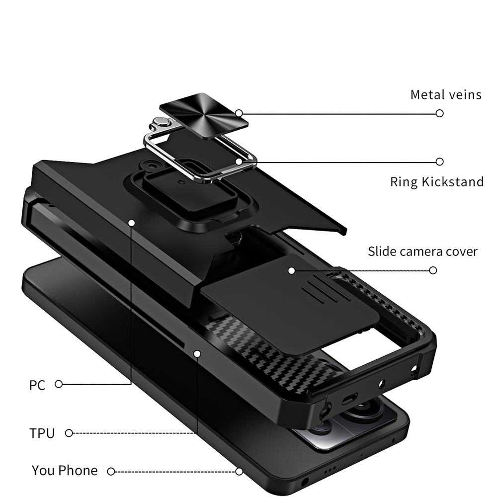 Противоударный чехол Сard Reader Case для Poco X6