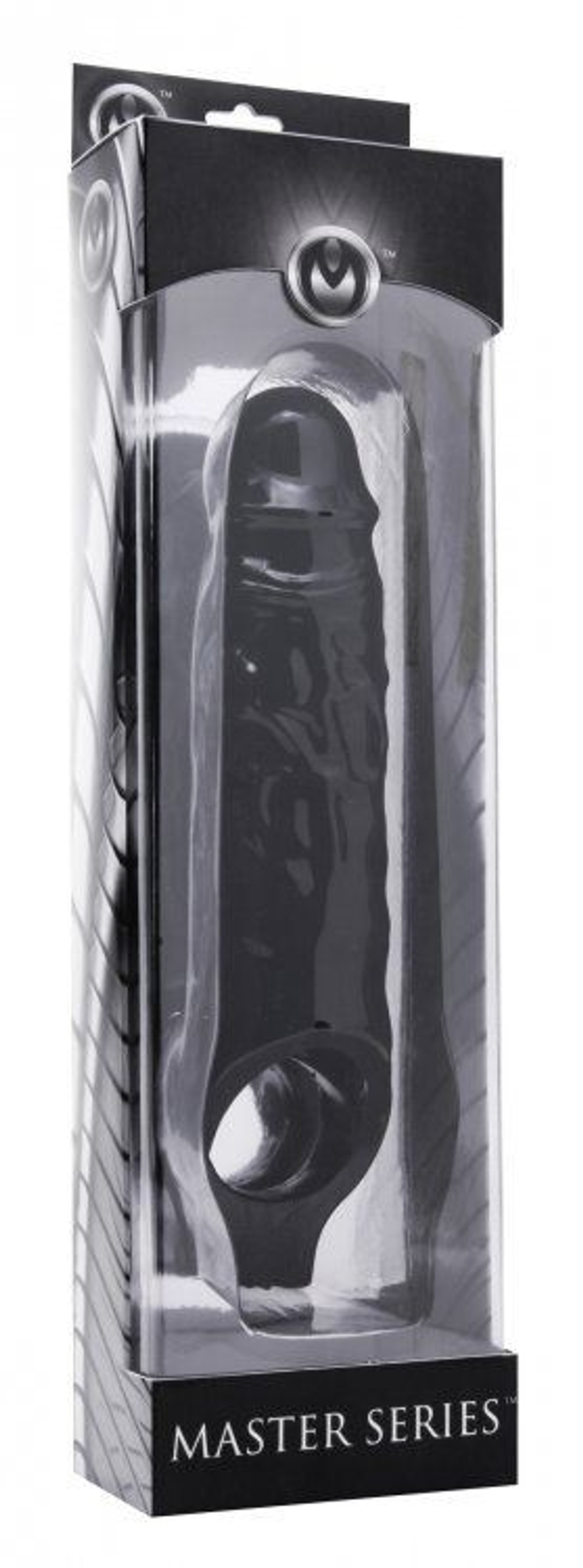Чёрная увеличивающая насадка на член Mamba Cock Sheath Packaged - 16,5 см. (Цвет: черный)