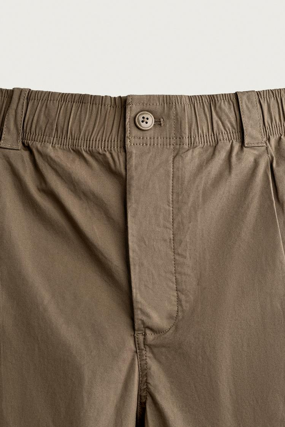ZARA БРЮКИ RELAXED FIT СО СКЛАДКАМИ, СЕРО-КОРИЧНЕВЫЙ