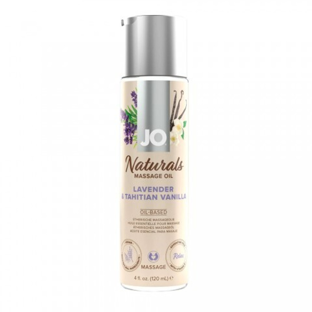Массажное масло JO - Lavender & Vanilla/Лаванда и ваниль, 120 мл
