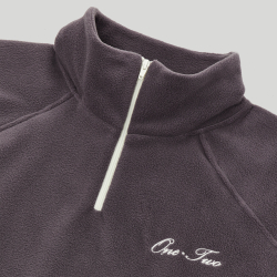 Drawstring Half-Zipped Sweatshirt Grey Excalibur