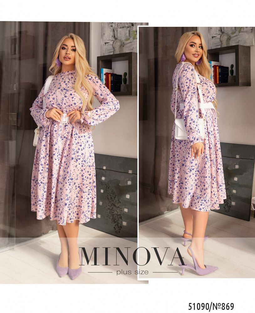 Платье 869-розовый Minova Платье 869-розовый Minova