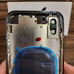 Корпус для iPhone X в стиле iPhone 14Pro (цвет: Blue - Небесно-Голубой)