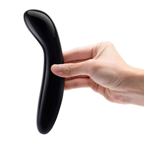 Массажер 17,8см для G-точки из черного обсидиана Le Wand Crystal G-Wand LW-032-BO