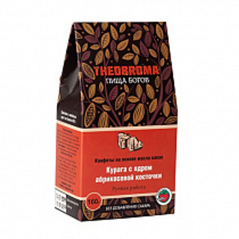Конфеты Theobroma Курага с ядром абрикосовой косточки на основе масла какао 160 гр