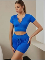 Велосипедки в рубчик короткие