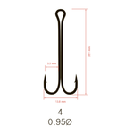 Крючки Saikyo двойн.Long Shank KH-11040  BN № 4 (100шт)