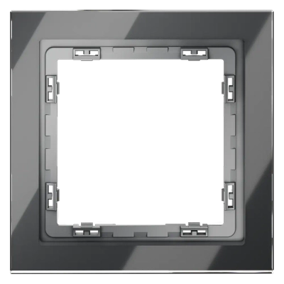 VLS110107 Рамка стеклянная VOLTUM S70 на 1 пост, (графит, стекло). (ТМ Maytoni)