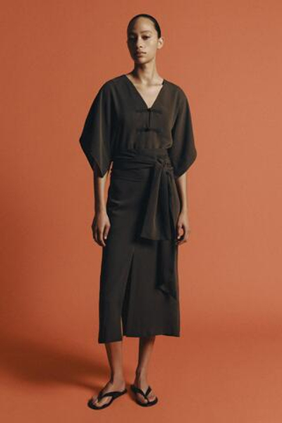 ПЛАТЬЕ МИДИ С АЛАМАРЯМИ — ZW COLLECTION — ZARA