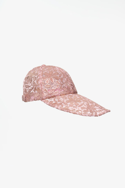 ZARA X JOHN GALLIANO КРУЖЕВНАЯ КЕПКА С ЦВЕТОЧНЫМ ПРИНТОМ LIMITED EDITION, РОЗОВЫЙ