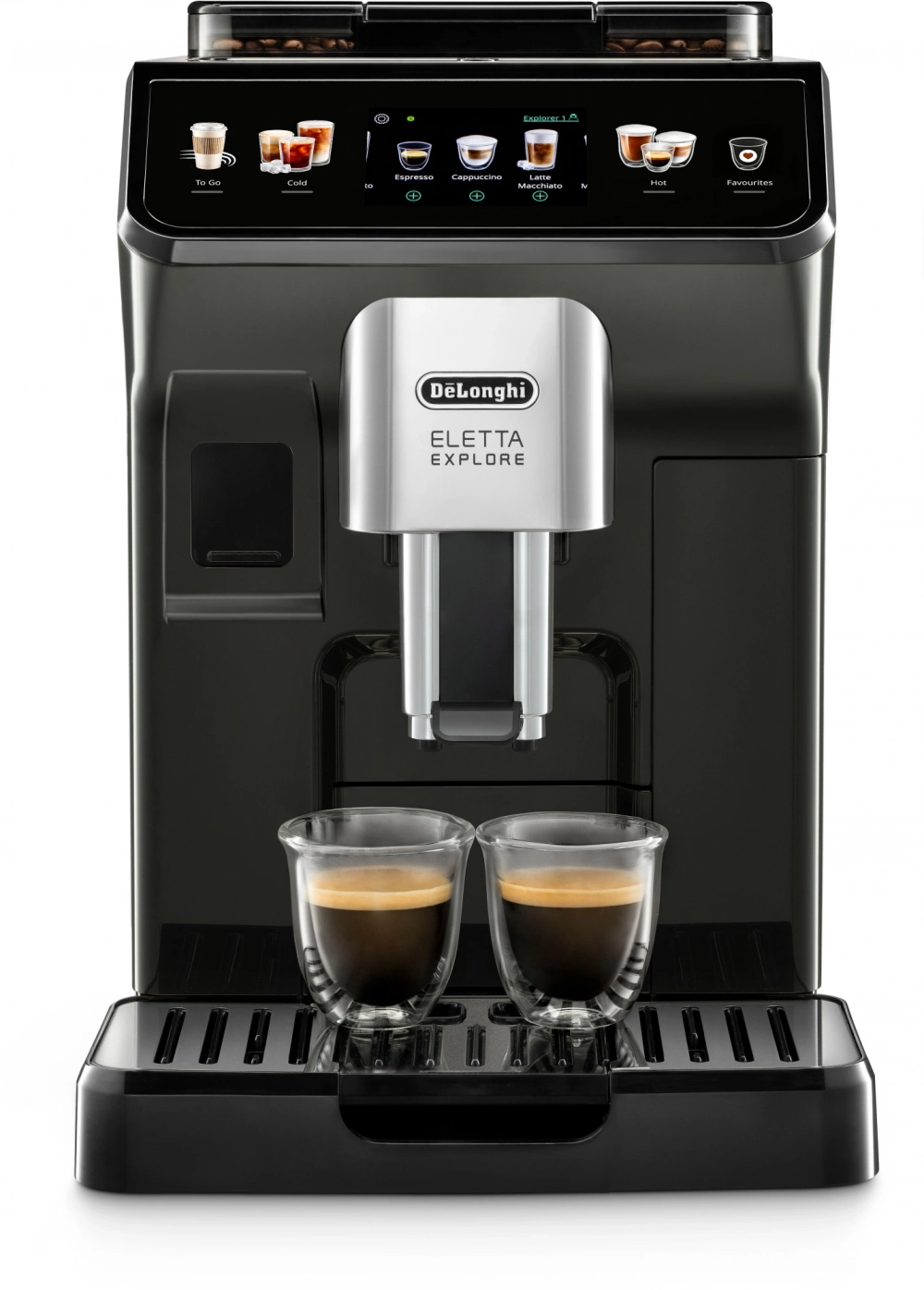 Кофемашина Delonghi Eletta Explore ECAM450.55.G 1450Вт серебристый/черный