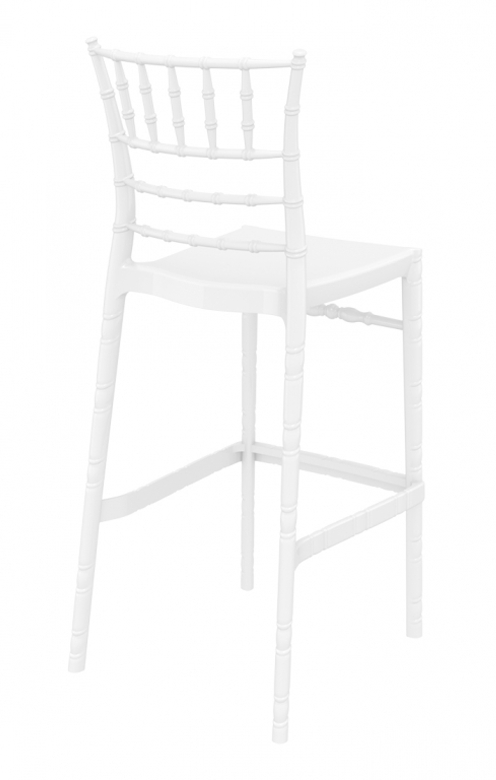 Стул пластиковый барный Siesta Contract Chiavari Bar 75, белый