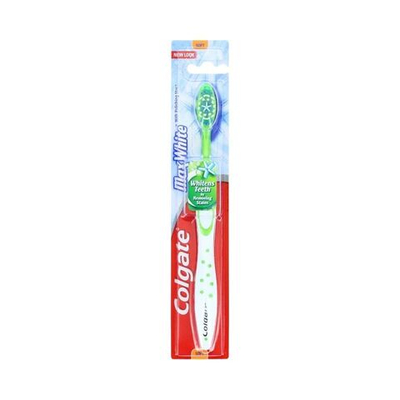 Зубная щетка Max White Soft, 1 шт., бело-зеленая (из Финляндии)