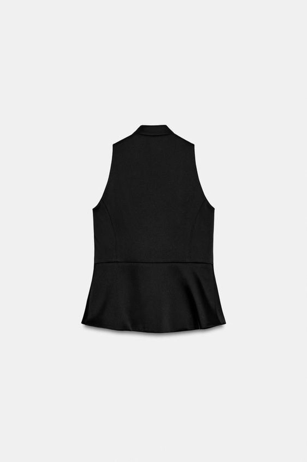 ZARA АТЛАСНЫЙ ЖИЛЕТ, ЧЕРНЫЙ