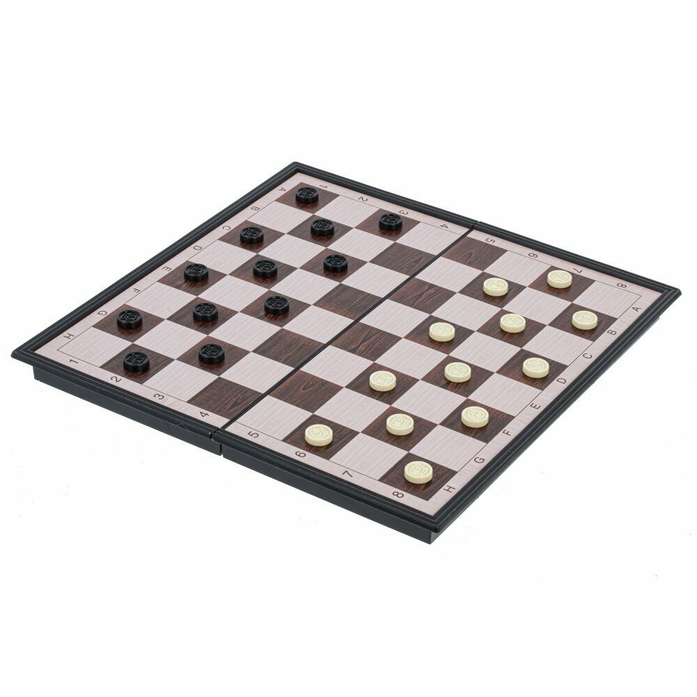 GAEM Игра настольная магнитная 2 в 1 (шахматы, шашки), L26,5 W13,5 H3,5 см