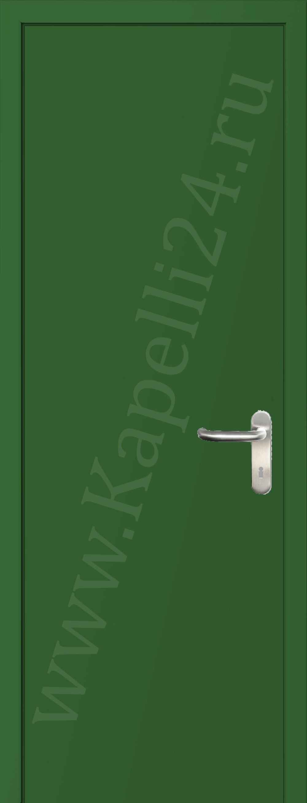 Дверь влагостойкая пластиковая KAPELLI multicolor ДГ RAL 6010 Травяной зеленый + коробка