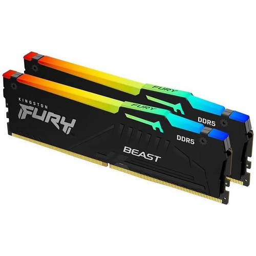 Модуль памяти DIMM DDR5 64Gb, 6000Mhz, 2x32GB, Kingston FURY Beast RGB (KF560C36BBE2AK2-64)