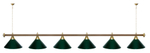 Лампа STARTBILLIARDS 6 пл. (плафоны золотые,штанга золотая,фурнитура золото)
