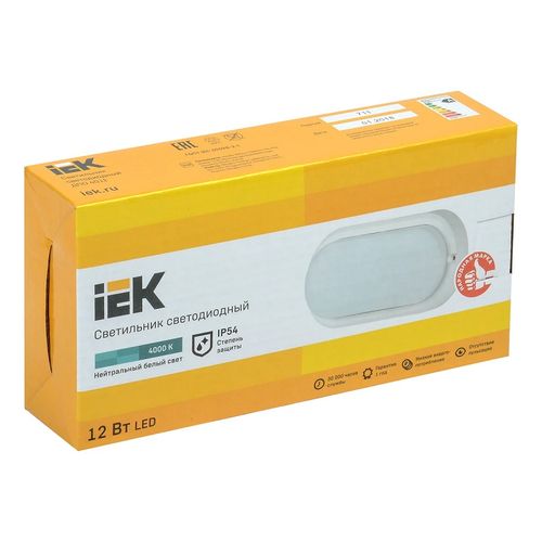 Светильник LED ДПО 4011 8Вт IP54 4000K овал белый IEK