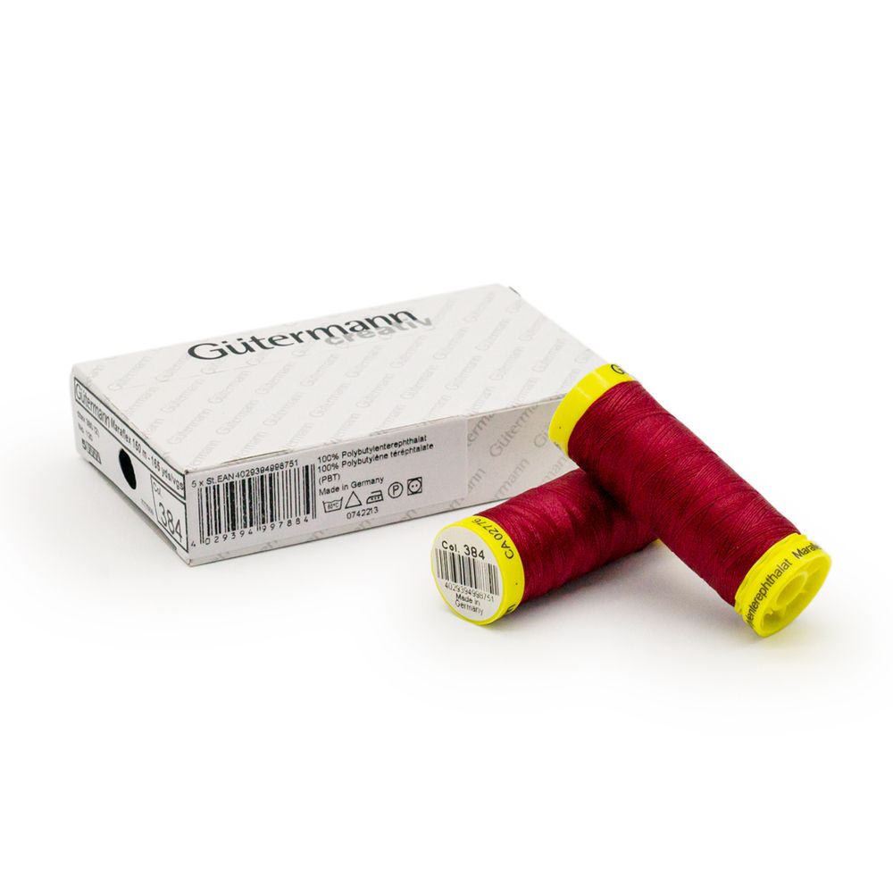 Нитки для трикотажа Gutermann Maraflex 120 (150 метров), 5 кат. | 384 малиновый щербет
