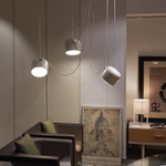 Pendant design lamp  AIM by Flos (3 lampshade ,  White)