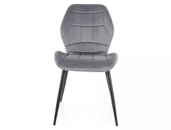 Стул SIGNAL JAKE Velvet Bluvel 14 серый/черный