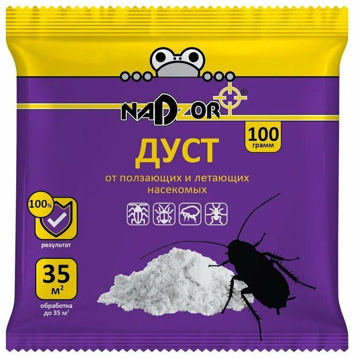 NADZOR Дуст - от ползающих насекомых 100гр  6508