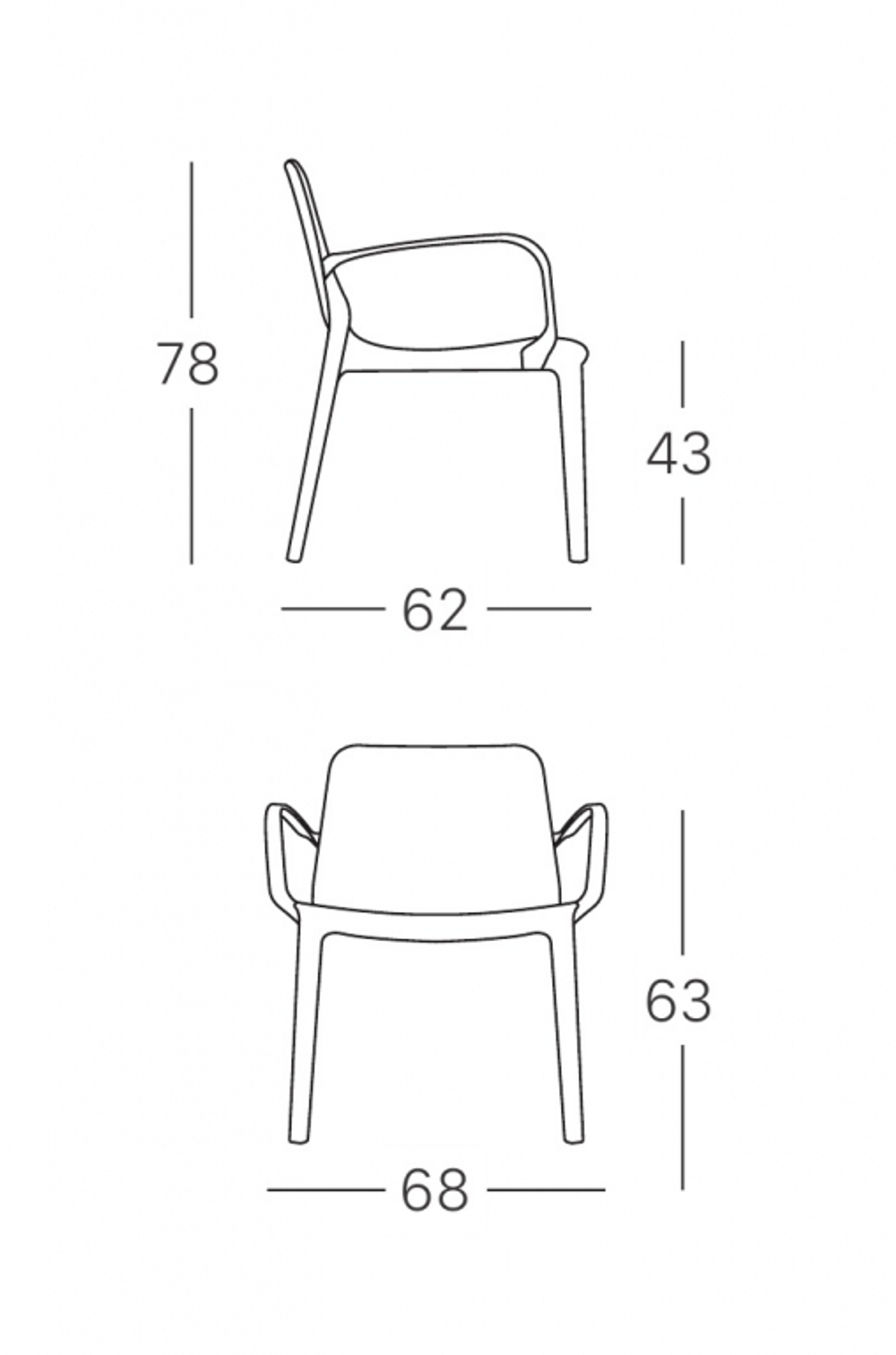 Кресло пластиковое Ginevra Lounge