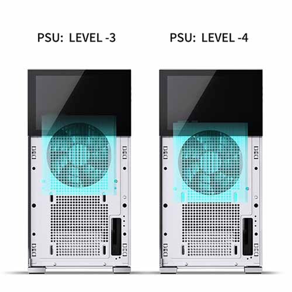 Корпус JONSBO D41 STD SC, 8" Color LCD, mini-ITX, micro-ATX, ATX, белый (без БП)