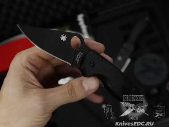 Нож складной Spyderco Lightweight Para 3 223PBBK c клинком из стали CTS-BD1, рукоять FRN