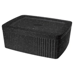 Коробка с крышкой velvet, 150х70 мм, 0,9л (черный гранит)