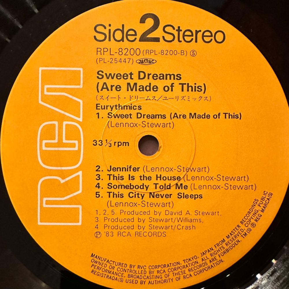 Eurythmics ‎– Sweet Dreams (Япония 1983г.)