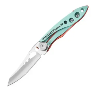 Складной нож Leatherman Мод. Skeletool KB PARADISE (2 инструментa) - клинок (420HC): 6,6см, фиксатор, клип (вес: 37г)