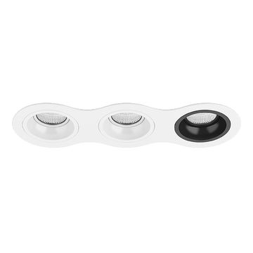 Встраиваемый точечный светильник D636060607 белый/черный Domino Lightstar