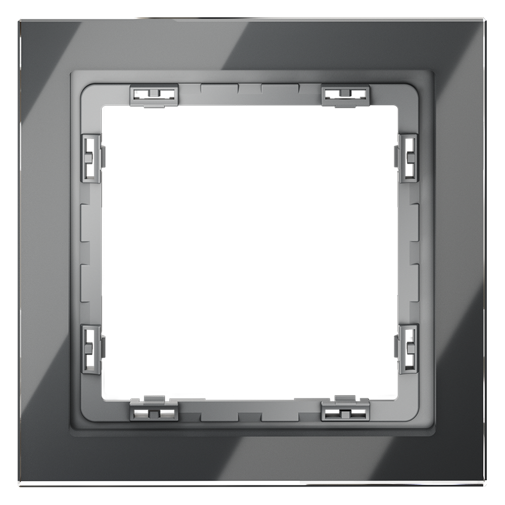 Рамка стеклянная на 1 пост, (графит, стекло) Voltum S70 VLS110107