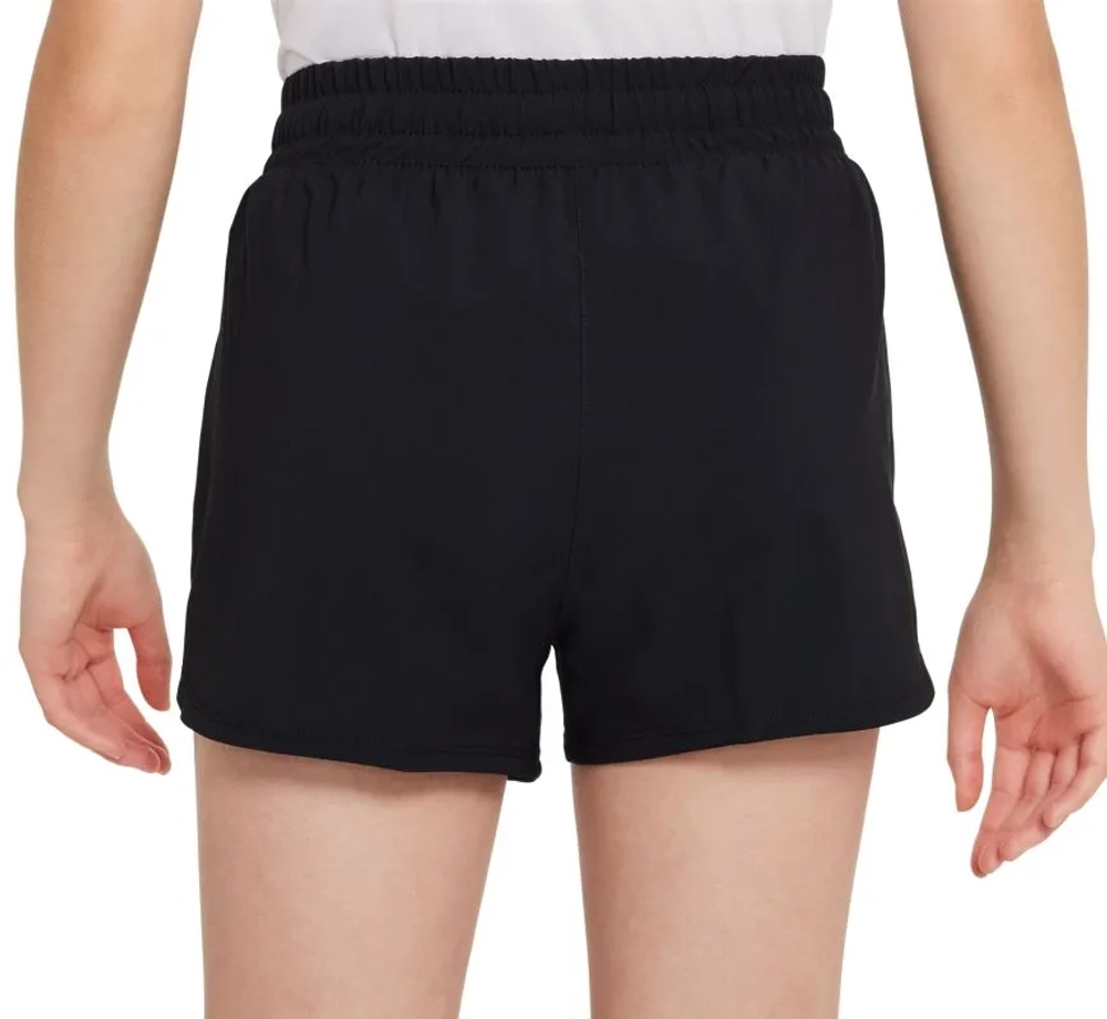 Детские шорты Nike Dri-Fit One High-Waisted Woven Training - black/white