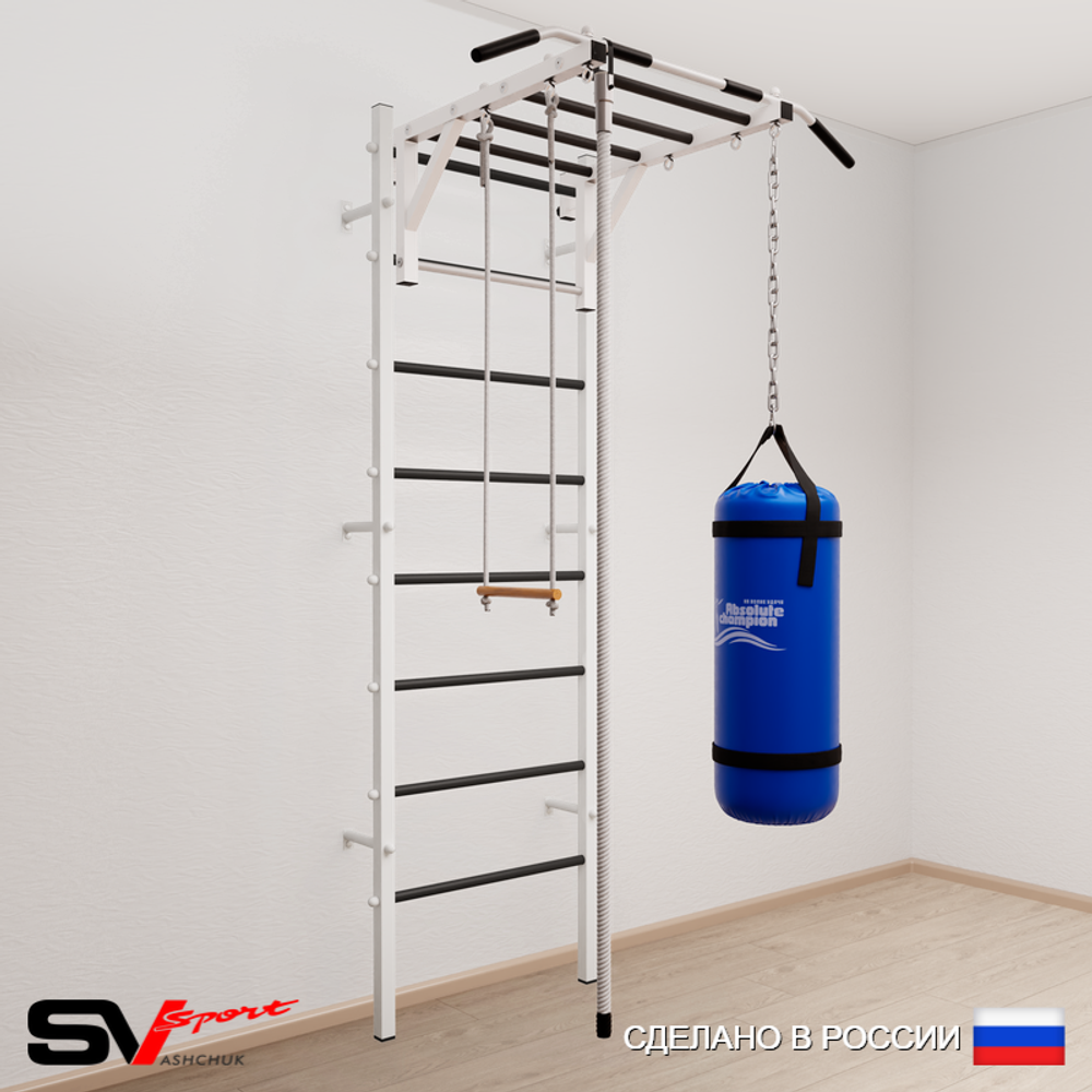 Шведская стенка Sv Sport 5351 (Турник рукоход/Канат/Трапеция/Цепь/Мешок 15кг)