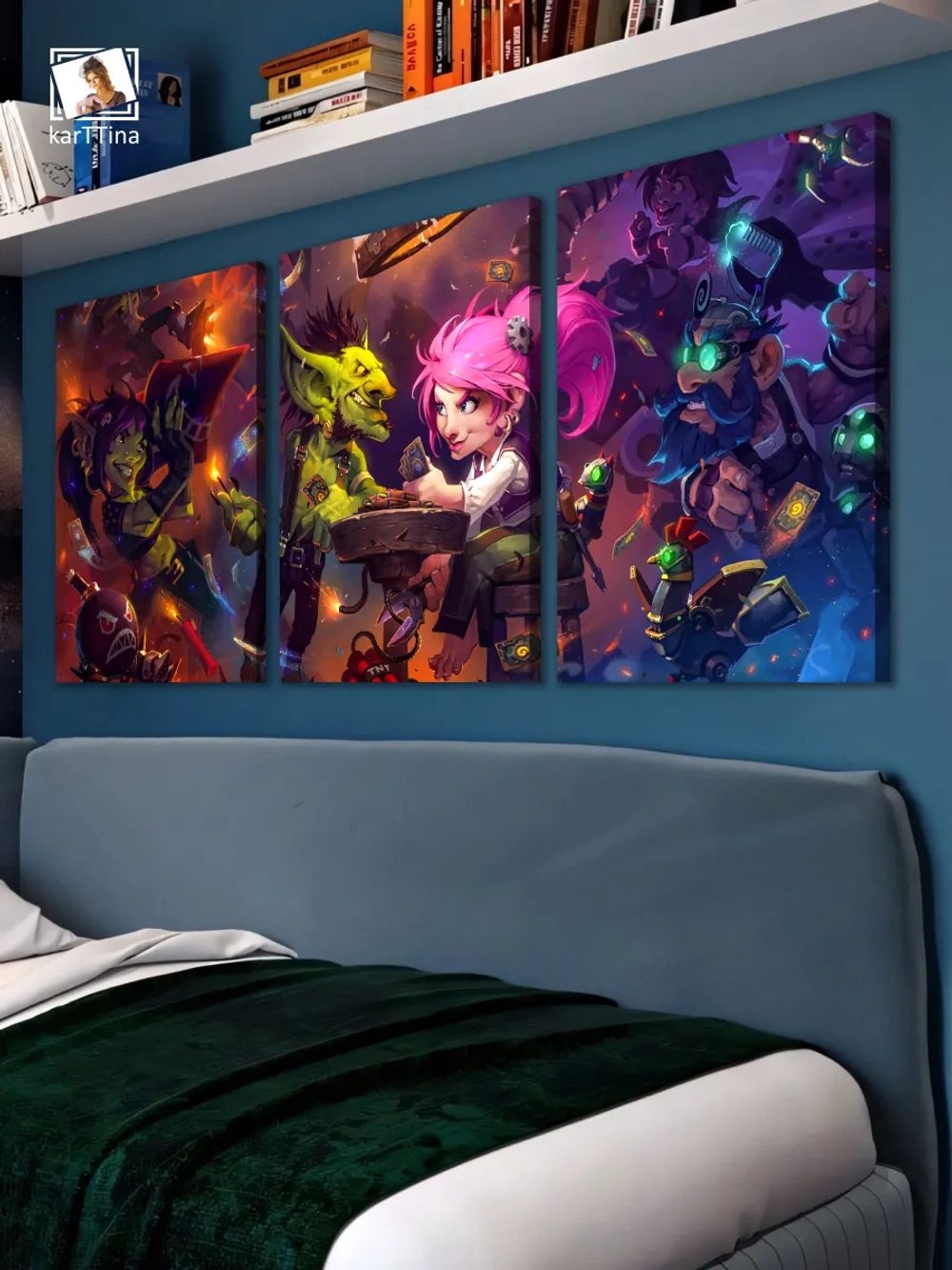 Картина Hearthstone За столом, модульная на стену