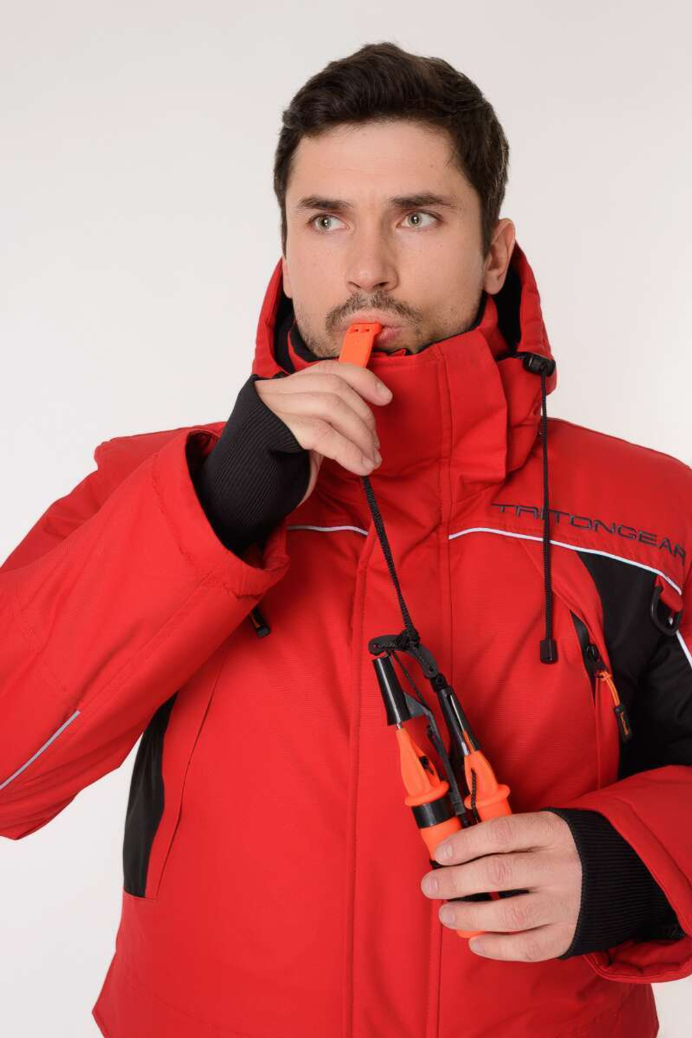Зимний мужской костюм-поплавок TritonGear Skif -40 (Таслан) Красный/Чёрный